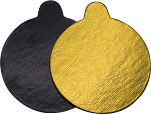 3-1/4" Round Monoportion Double Sided Gold / Black Board