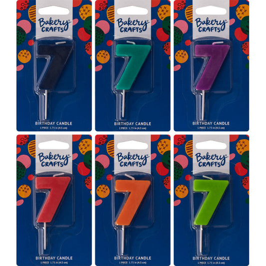 7 Mini Block Numeral Candles