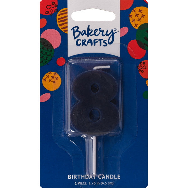 8 Mini Block Numeral Candles