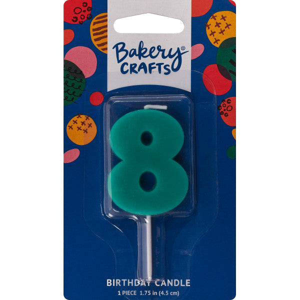 8 Mini Block Numeral Candles