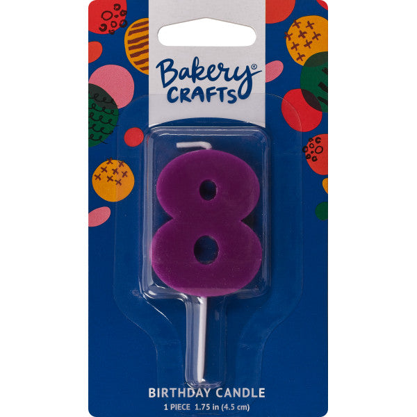 8 Mini Block Numeral Candles