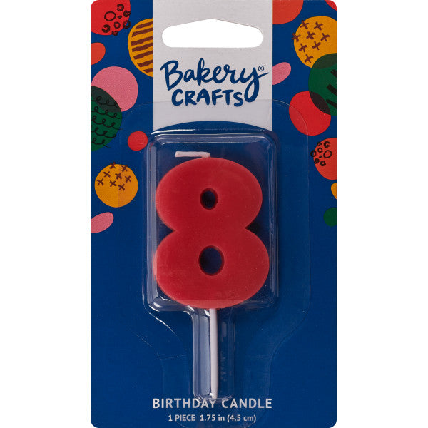 8 Mini Block Numeral Candles
