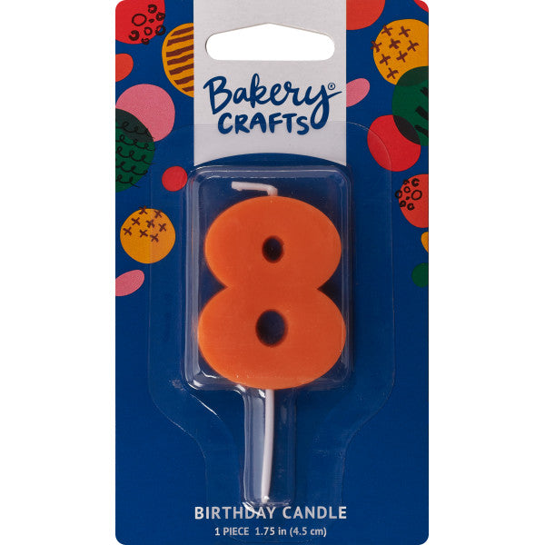 8 Mini Block Numeral Candles