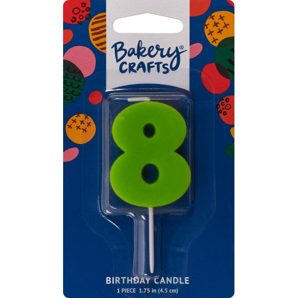 8 Mini Block Numeral Candles