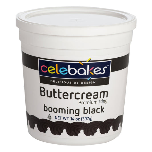 Booming Black Buttercream Icing, 14 oz.