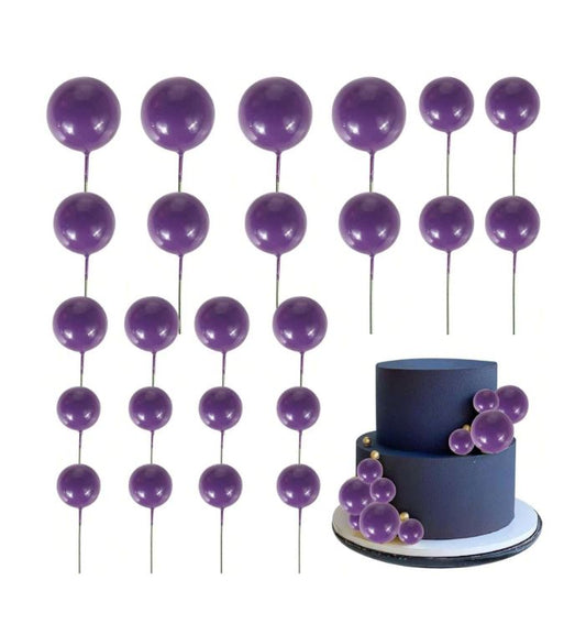 20pcs Mixed Size Purple Foam Balls