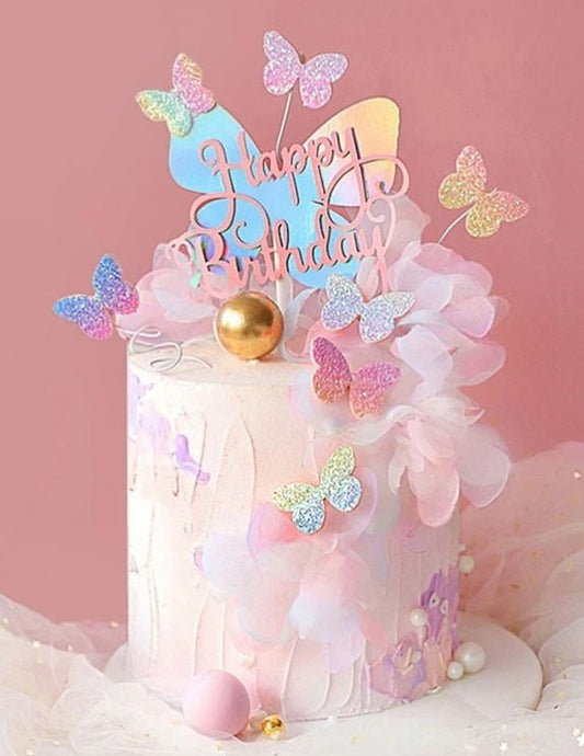 Fabric Butterfly Cake Topper