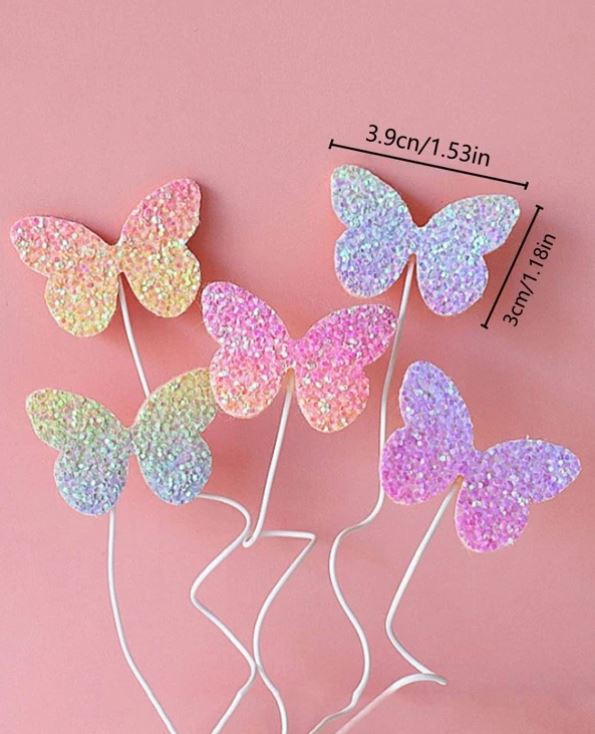 Fabric Butterfly Cake Topper