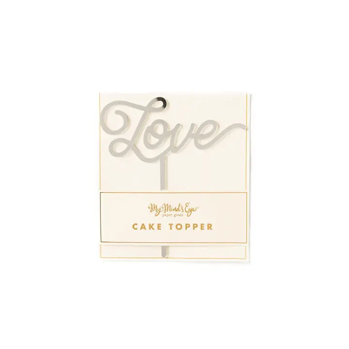 Silver Acrylic Love Topper