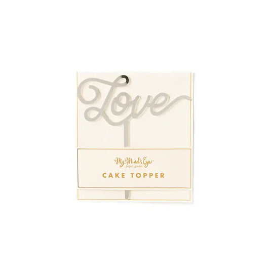 Silver Acrylic Love Topper