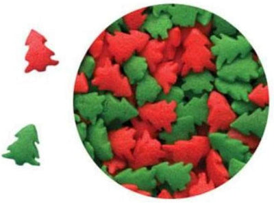 Red & Green Trees Edible Confetti