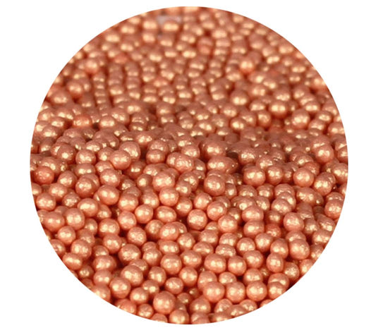 Shimmering Rose Gold Nonpareils
