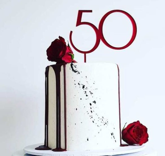 Number 50 Birthday Party Anniversary Cake Topper