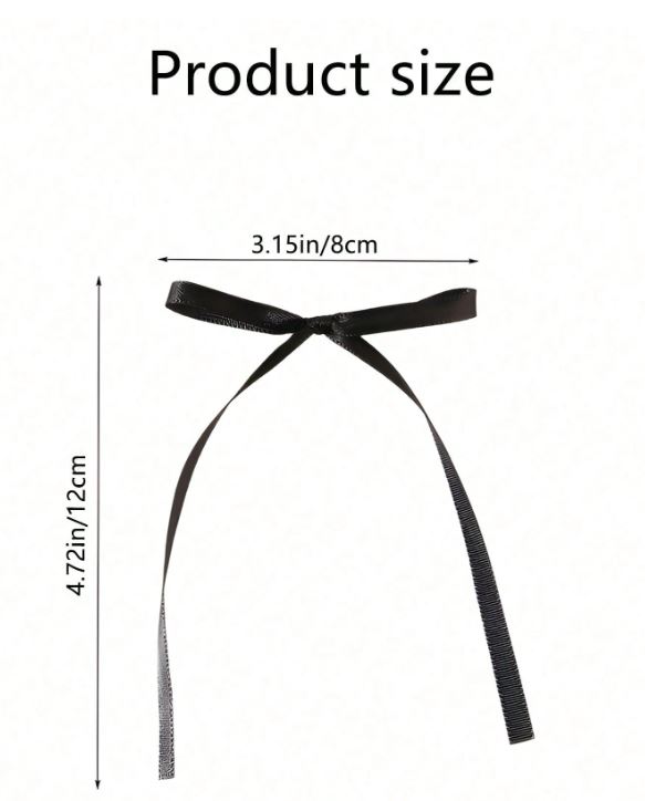 Black Ribbon Bow Cake Decoration