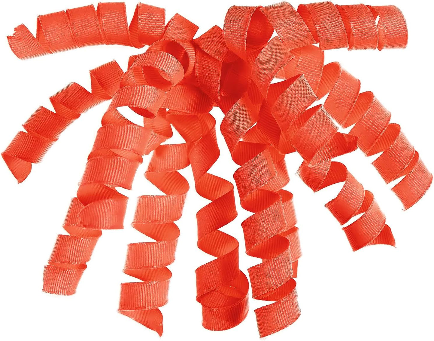 Vibrant Neon Orange Polyester Grosgrain Gift Bow