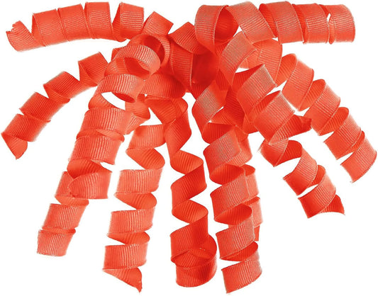 Vibrant Neon Orange Polyester Grosgrain Gift Bow