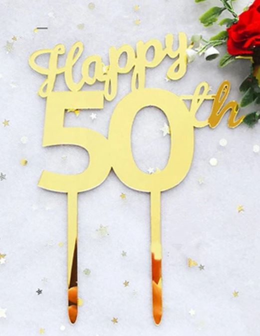 Happy 50th Cake Topper