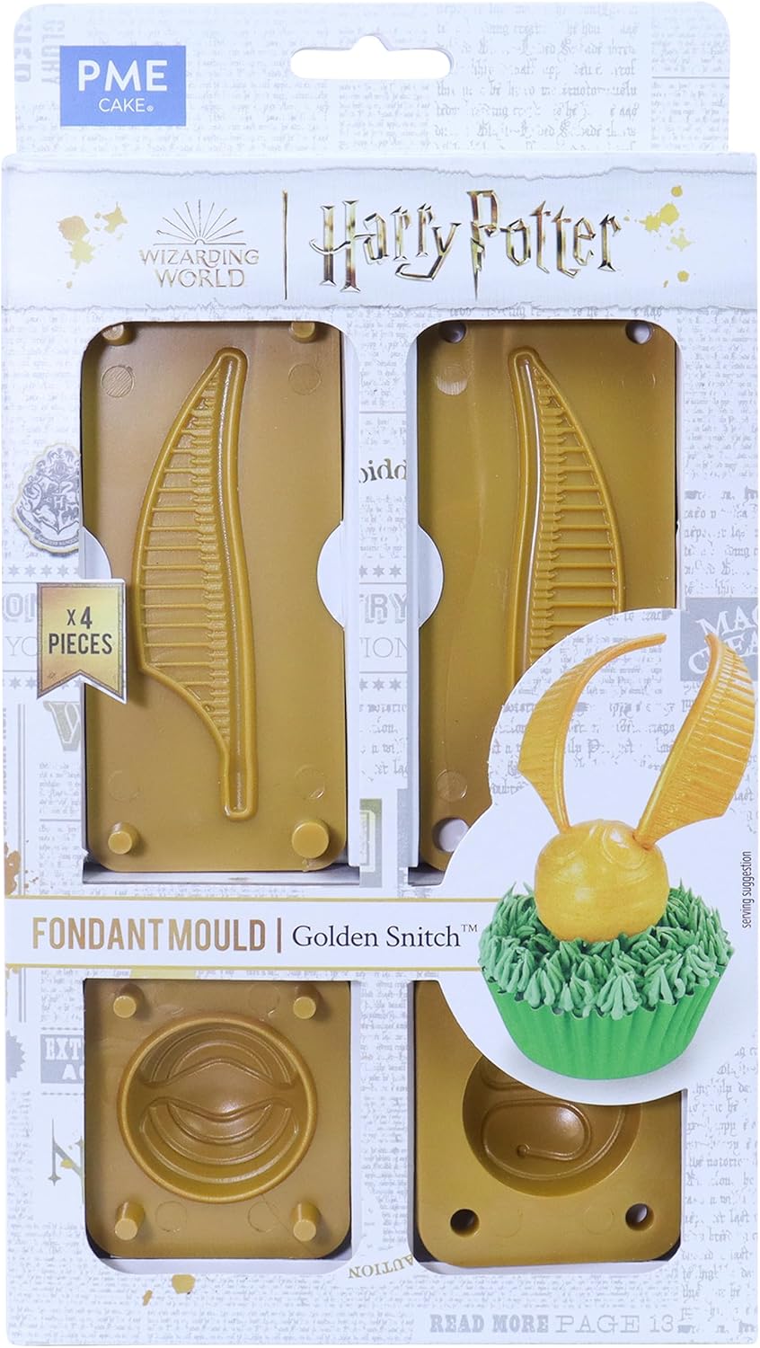Quidditch Golden Snitch - Harry Potter Fondant Mould, Set of 4,