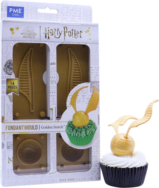 Quidditch Golden Snitch - Harry Potter Fondant Mould, Set of 4,