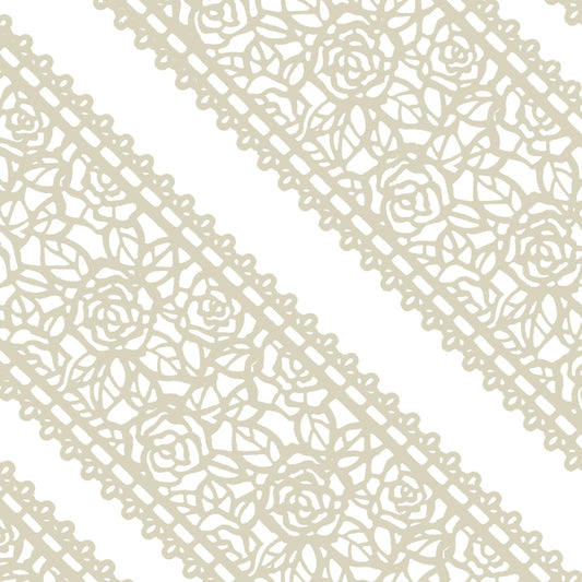 Cake Lace Rose Blossom Ivory White 14-inch