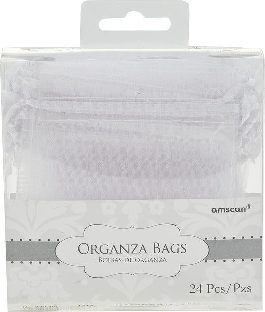 Elegant White Organza Bags