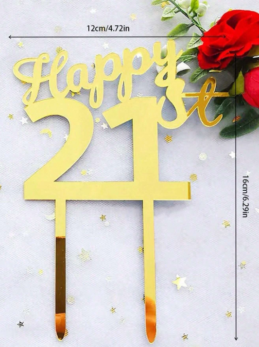 Acrylic Age Birthday Topper