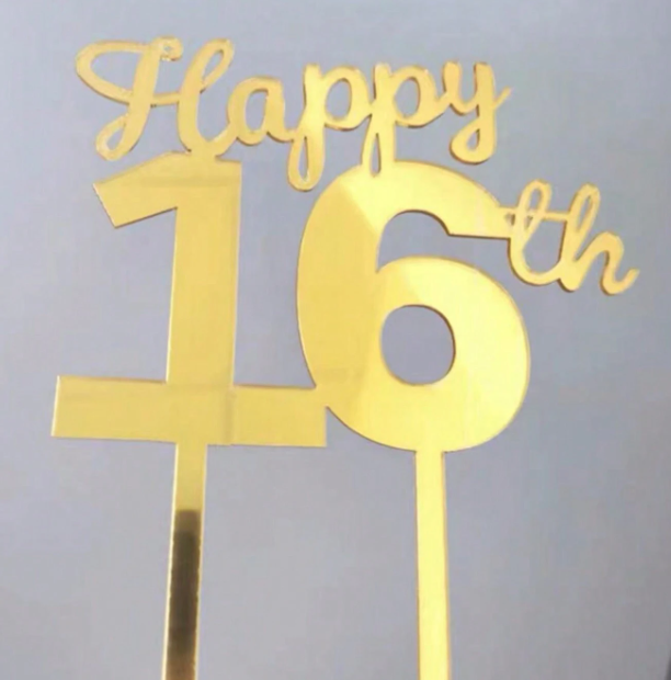 Acrylic Age Birthday Topper