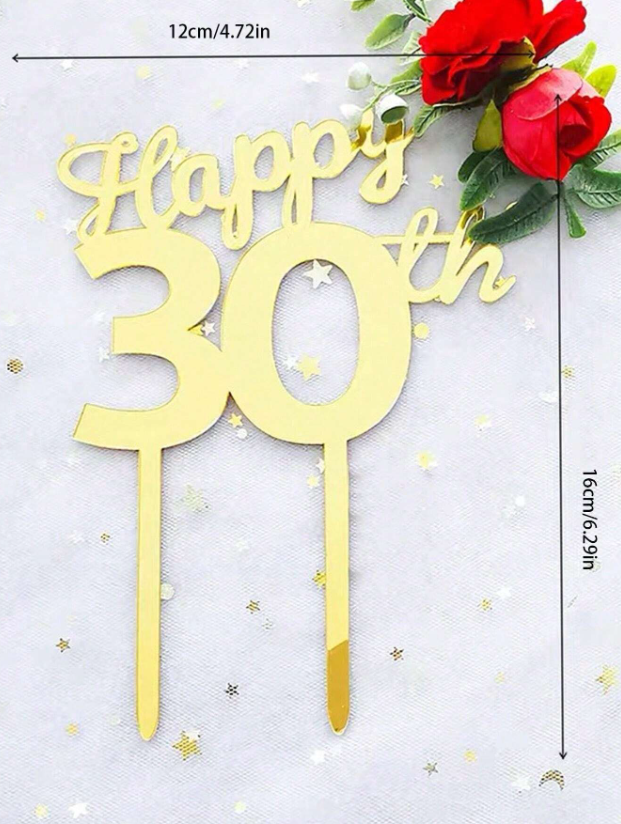 Acrylic Age Birthday Topper