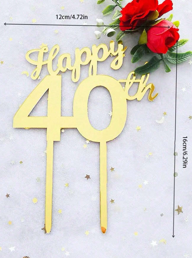 Acrylic Age Birthday Topper