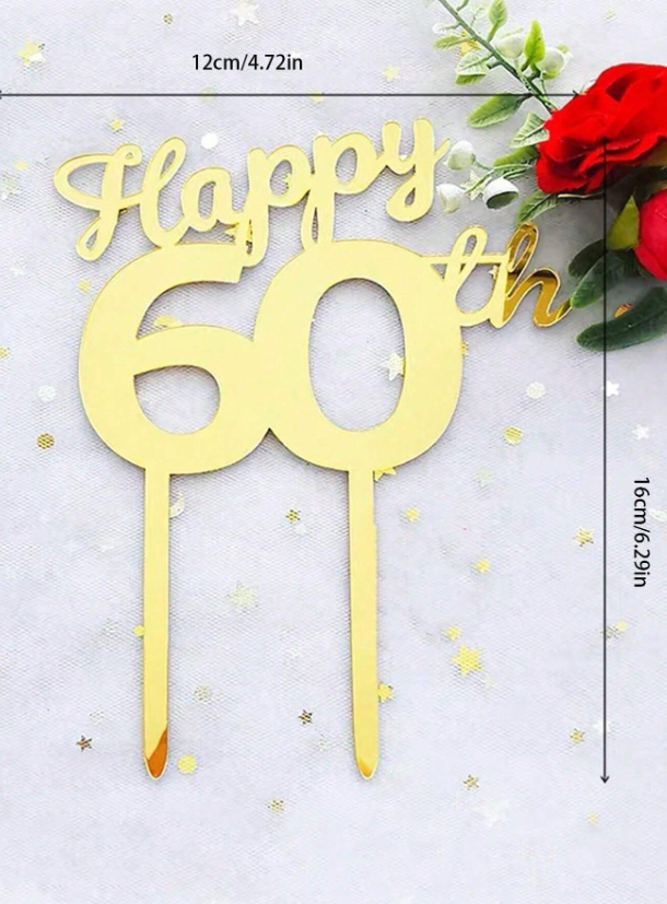Acrylic Age Birthday Topper