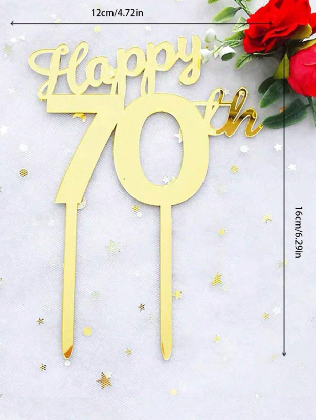 Acrylic Age Birthday Topper
