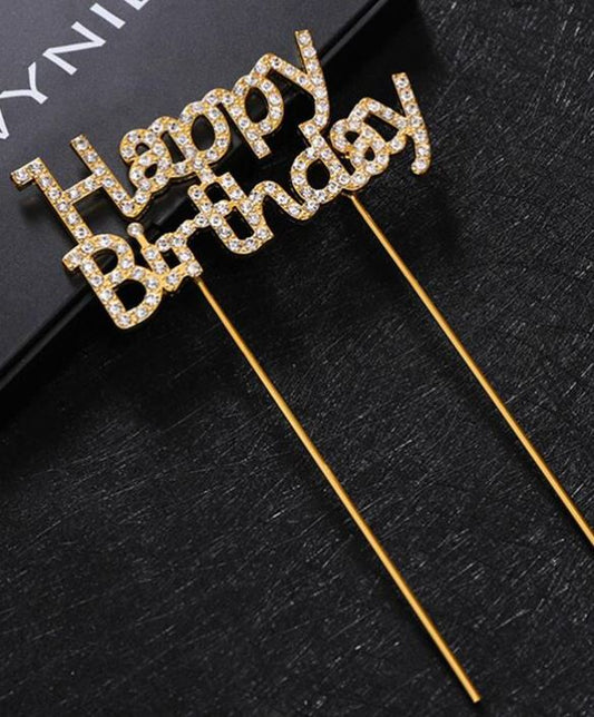 Modern Faux Diamond Design Cake Topper
