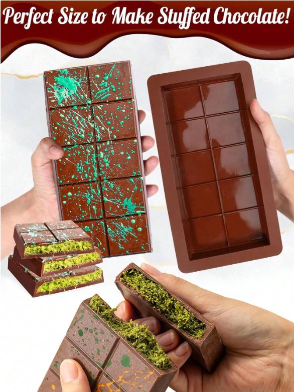 1pc Chocolate Bar Silicone Mold
