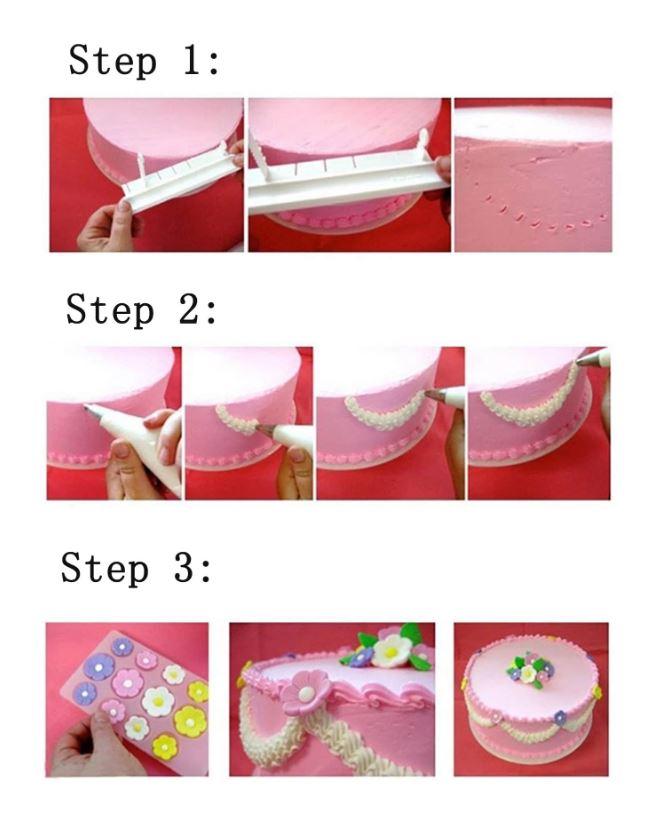 Cake Decorating Bending Assist Tool And Ruler