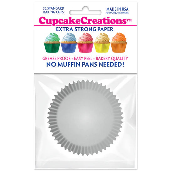 Silver Greaseproof Liner - Cupcake Creations
