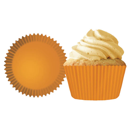 Orange Greaseproof Liner - Cupcake Creations