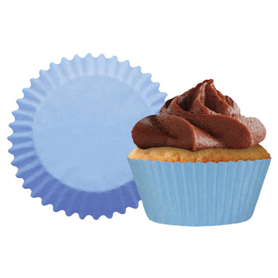 Mini Light Blue Baking Cups