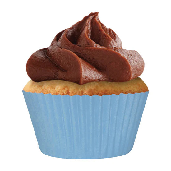 Mini Light Blue Baking Cups