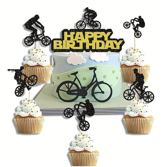 Bicycle Cupcake Toppers