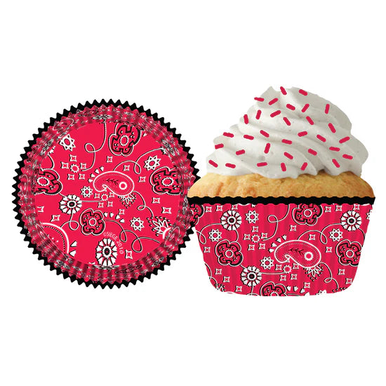 Red Bandana Baking Cups - Cupcake Creations