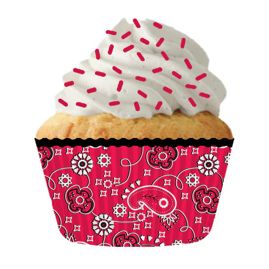 Red Bandana Baking Cups - Cupcake Creations