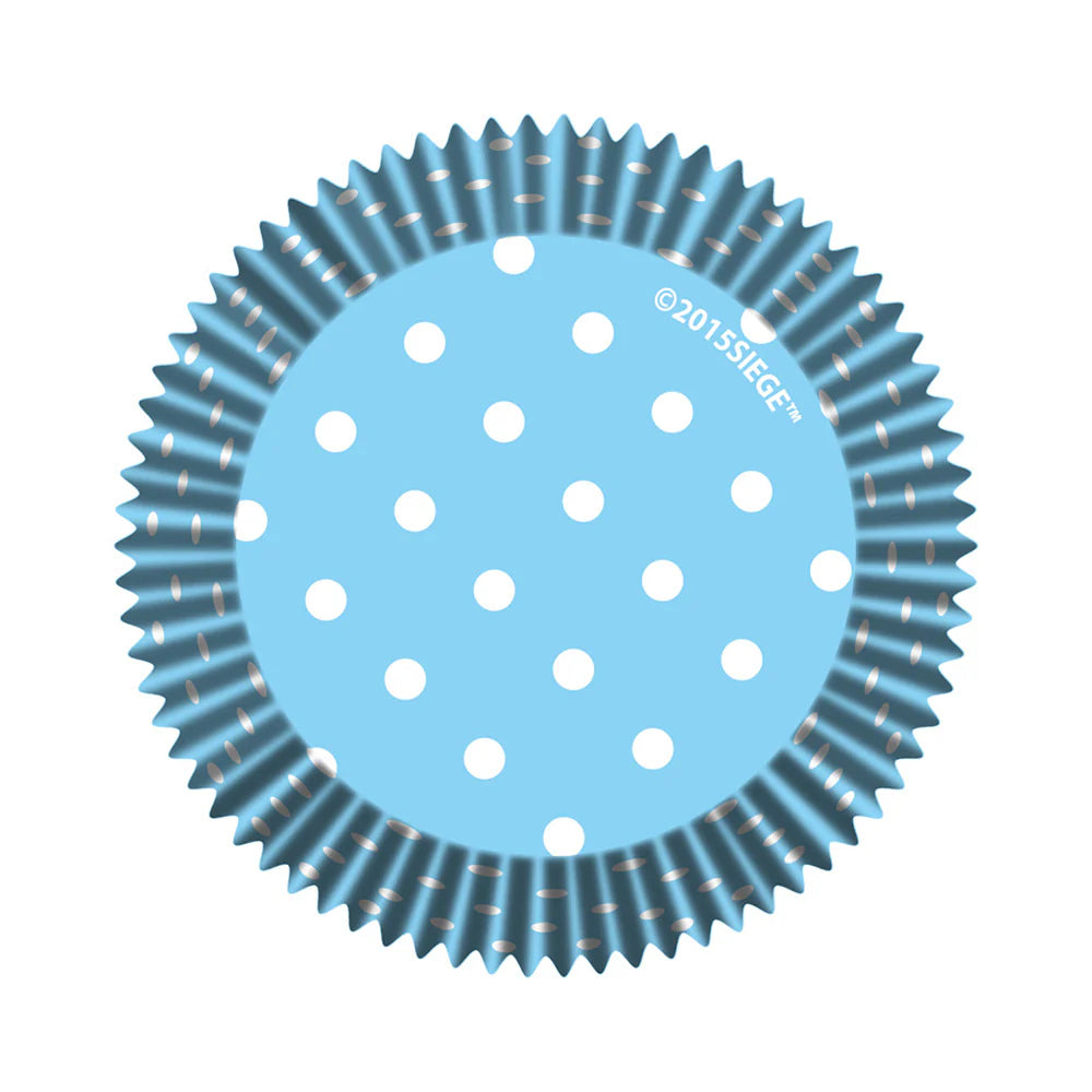 Light Blue Polka Dot Cupcake Liners