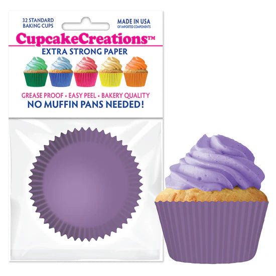 Lavender Greaseproof Liner - Cupcake Creations