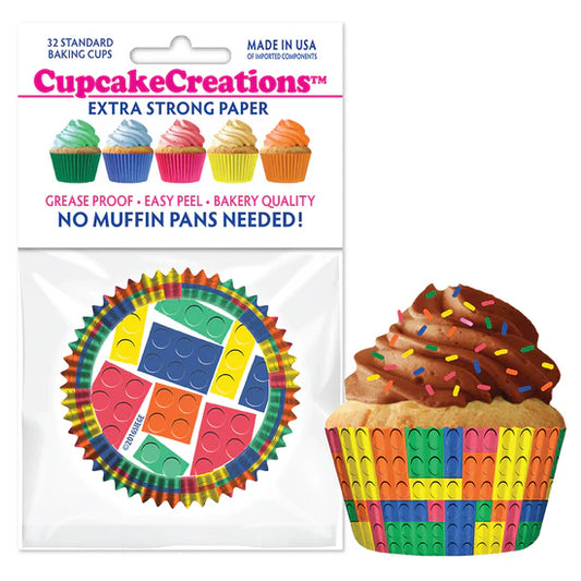 Building Blocks Baking Cups - Cupcake Creations