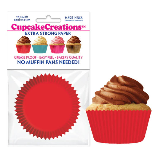 Jumbo Red Baking Cups - Cupcake Creations