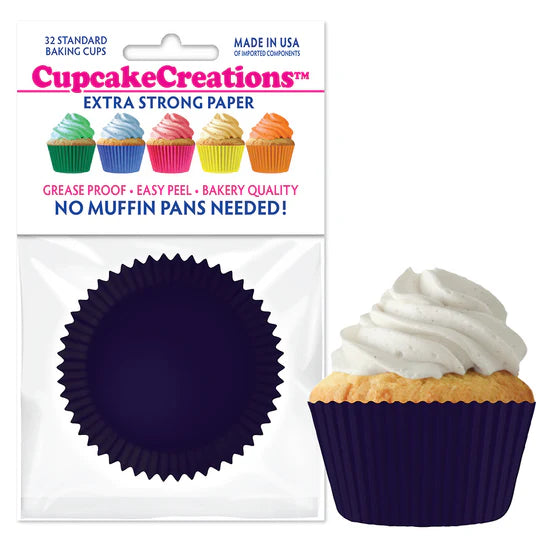 Navy Blue Greaseproof Liner - Cupcake Creations