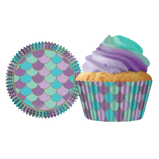 Mermaid Scales Baking Cups - Cupcake Creations