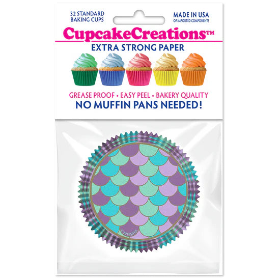 Mermaid Scales Baking Cups - Cupcake Creations