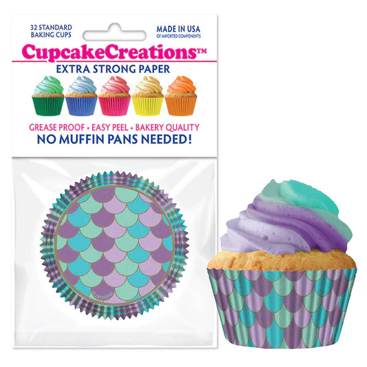 Mermaid Scales Baking Cups - Cupcake Creations