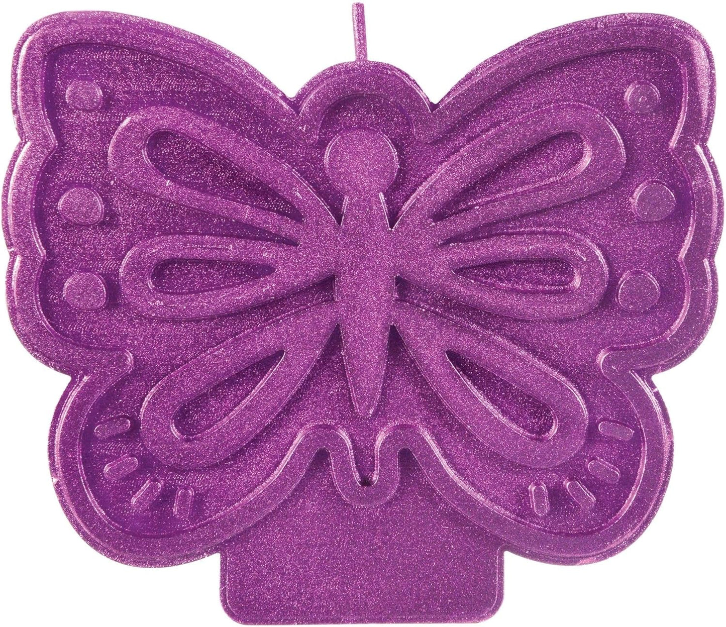 Flutter Purple Glitter Butterfly Candle